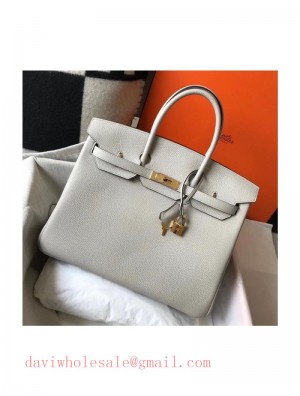 Replica Hermes Birkin 25 Retourne Handmade Bag In Vert Amande