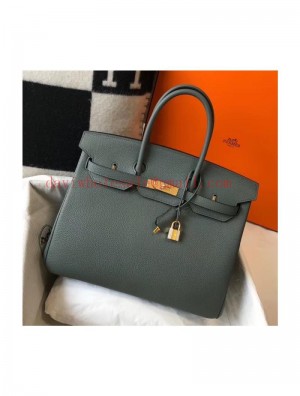 Replica Hermes Birkin 25 Retourne Handmade Bag In Vert Amande